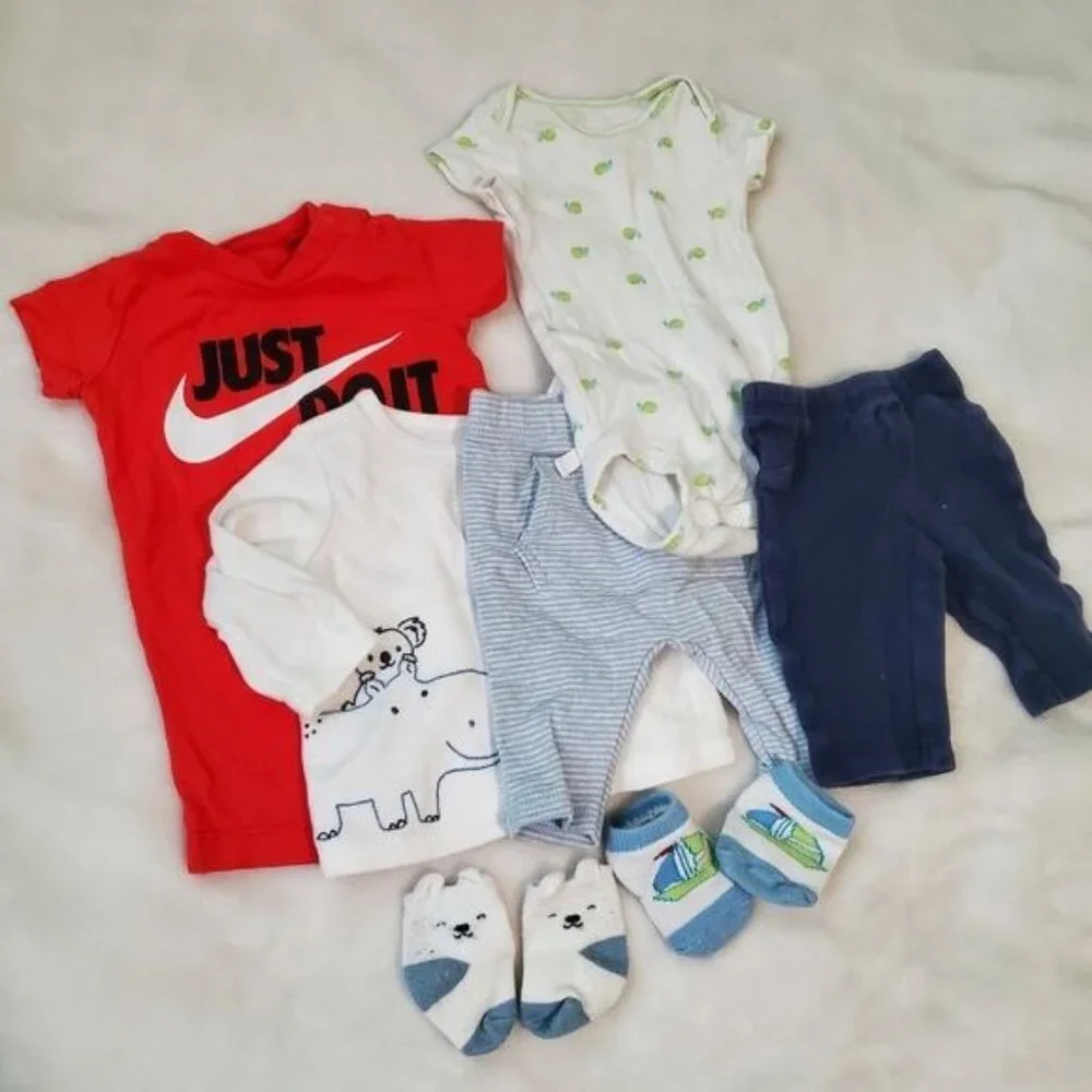 Newborn Bundle Nike red romper Carter's pants bodysuit Long‎ Sleeve shirt